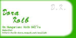 dora kolb business card